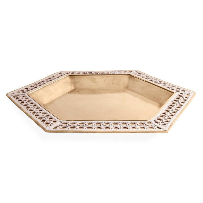 Basketweave Serving Tray - front view