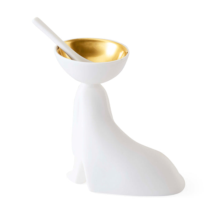Basset Hound Salt & Pepper Cellar - back view