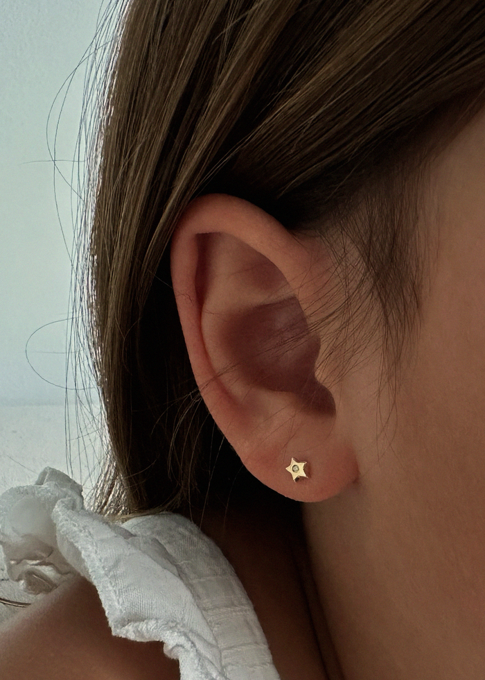 Bébé Star Stud Earrings Diamond