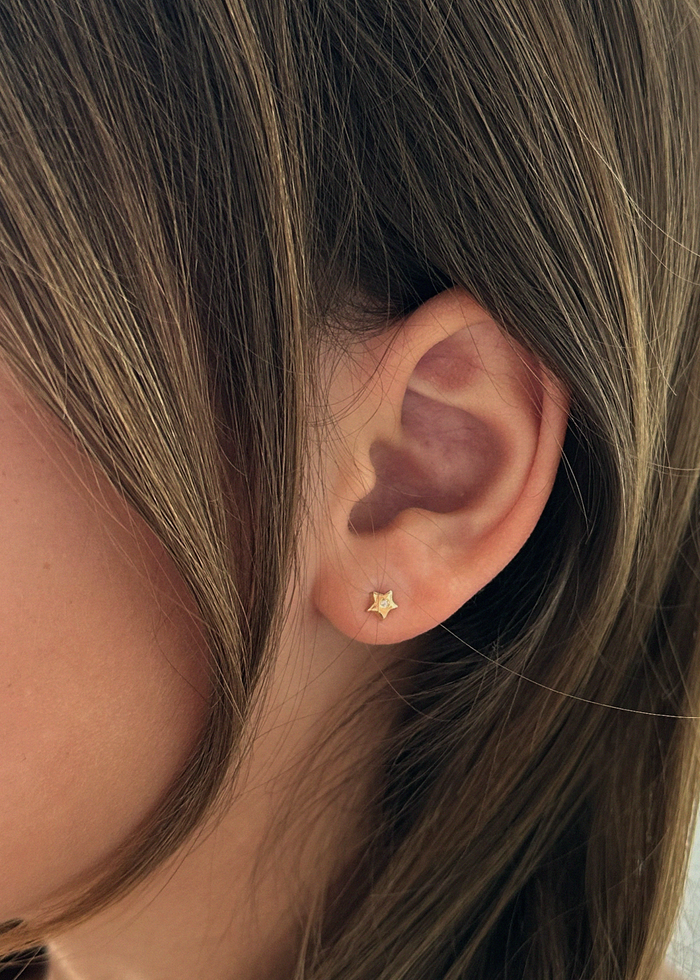 Bébé Star Stud Earrings Diamond