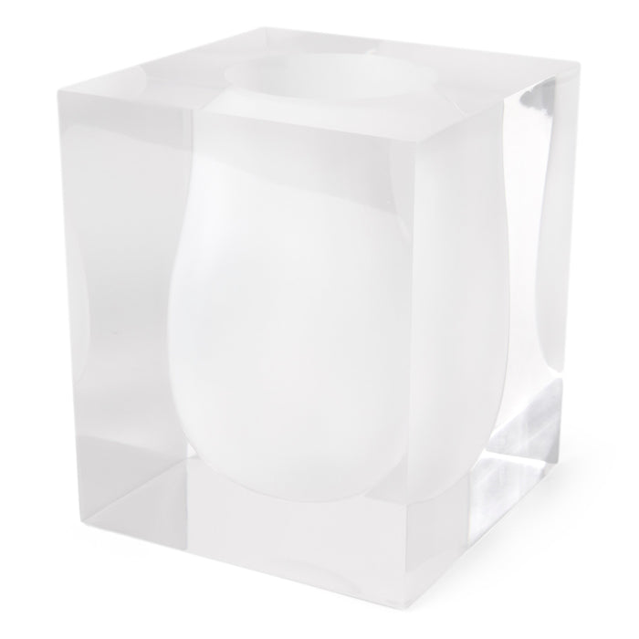 bel air scoop vase acrylic white - angle view
