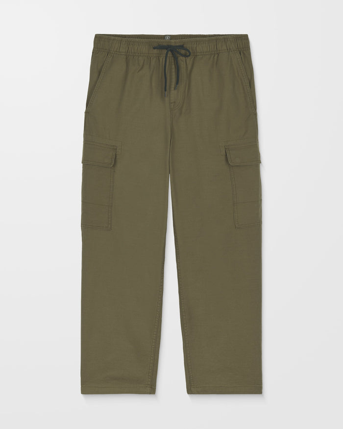 Billow Tapered Elasticated Waist Cargo - Sage Leaf