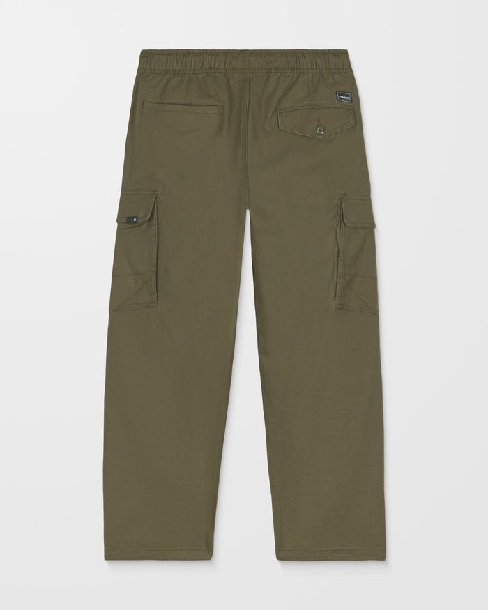 Billow Tapered Elasticated Waist Cargo - Sage Leaf