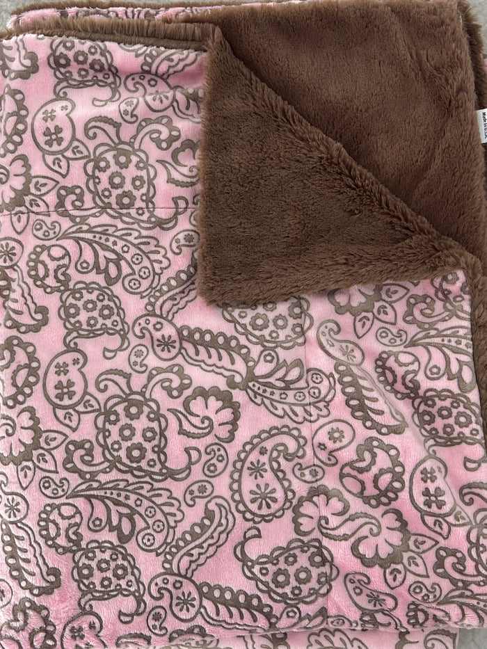 Soft Fms Dog Beds Minky 5x6-foot blanket, cozy and plush for dog comfort and warmth, shown in a home setting.