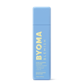 A light blue cylindrical bottle of BYOMA Blemish Acne Clearing Cleanser with pale yellow text, shown on a solid white background.