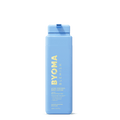 A light blue plastic bottle of BYOMA BLEMISH Acne Control Body Lotion with yellow text, centered on a white background.