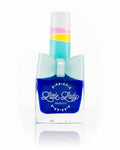 Blueberry Bingy nail polish bottle with a decorative bow ring, offering a fun, blueberry-scented, and toxin-free manicure experience for kids.