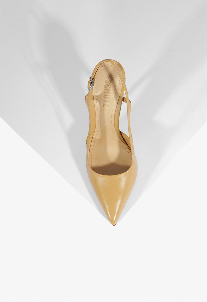 Boris High Stiletto Beige Pump - Schutz Shoes