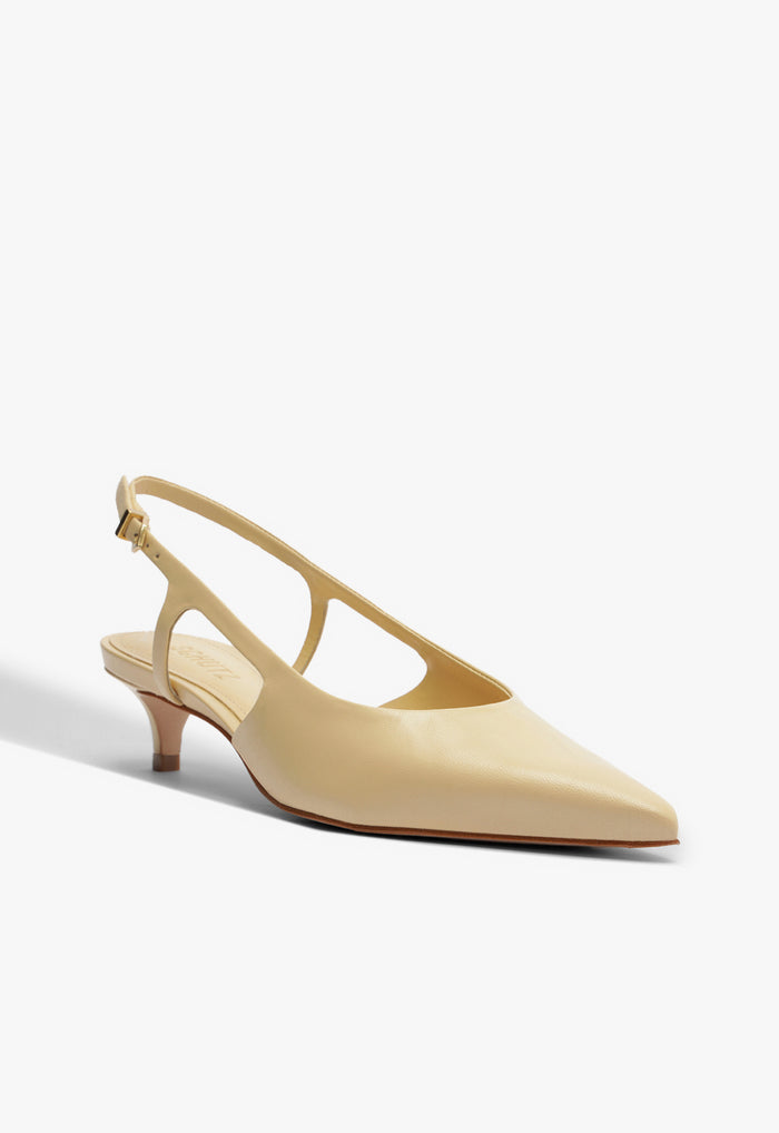 Boris Kitten Leather Pump - Schutz Shoes