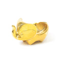 elephant ring bowl brass - angle view