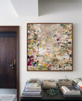 Colorful Abstract Wall Art In Earth Tones For Living Room And Office Decor