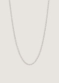Sterling Silver Cable Rolo Link Chain Necklace - Kinn
