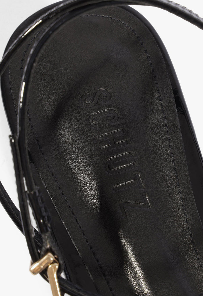 Caeline Buckle Patent Sandal - Schutz Shoes