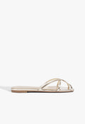 Caeline Metallic Sandal 5 Platinum Leather - Schutz Shoes