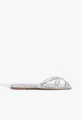 Caeline Metallic Sandal 5 Silver Leather - Schutz Shoes