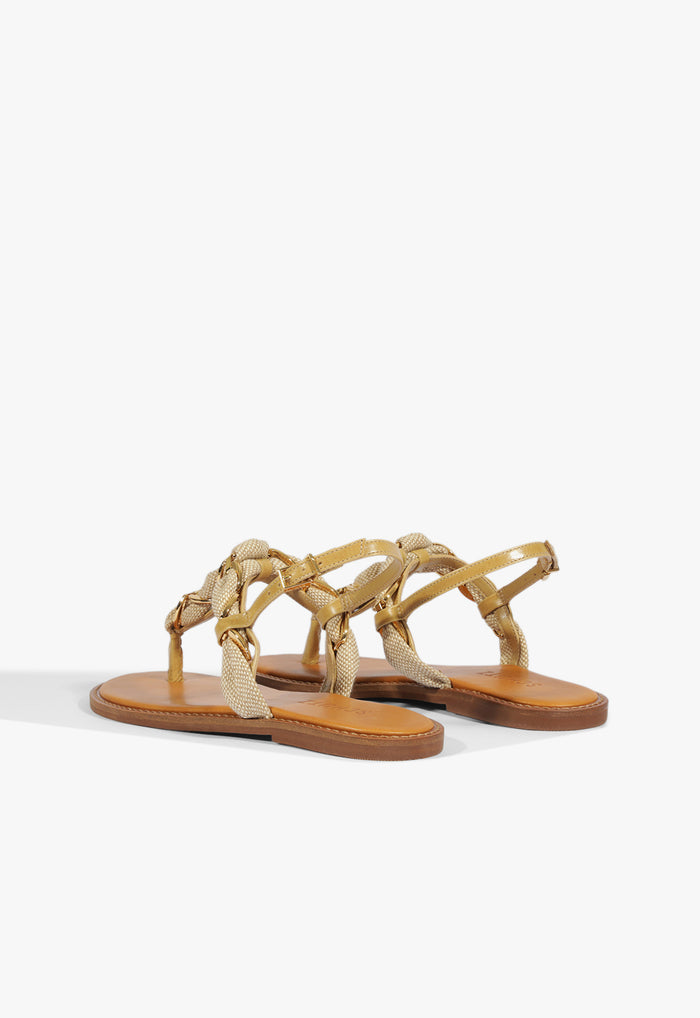 Camellia Linen Thong Flat Sandal - Schutz Shoes