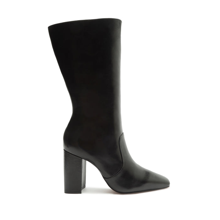 Camille Atanado Leather Bootie 5 Black Atanado Leather - Schutz Shoes