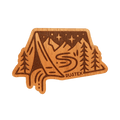 Camping InTent Wood Sticker