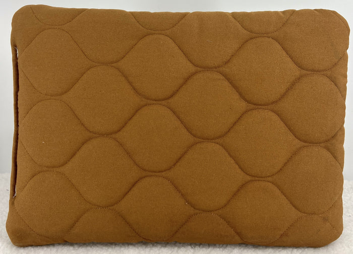 Tan canvas dog crate bed by Fms Dog Beds, featuring soft duck canvas fabric and cozy design for comfortable pet rest.
