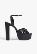 Carmen Platform Leather Sandal 5 Black Leather - Schutz Shoes