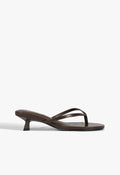 Carolyn Leather Sandal 5 Dark Chocolate Leather - Schutz Shoes