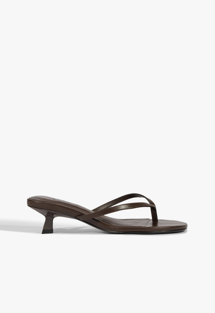 Carolyn Leather Sandal 5 Dark Chocolate Leather - Schutz Shoes