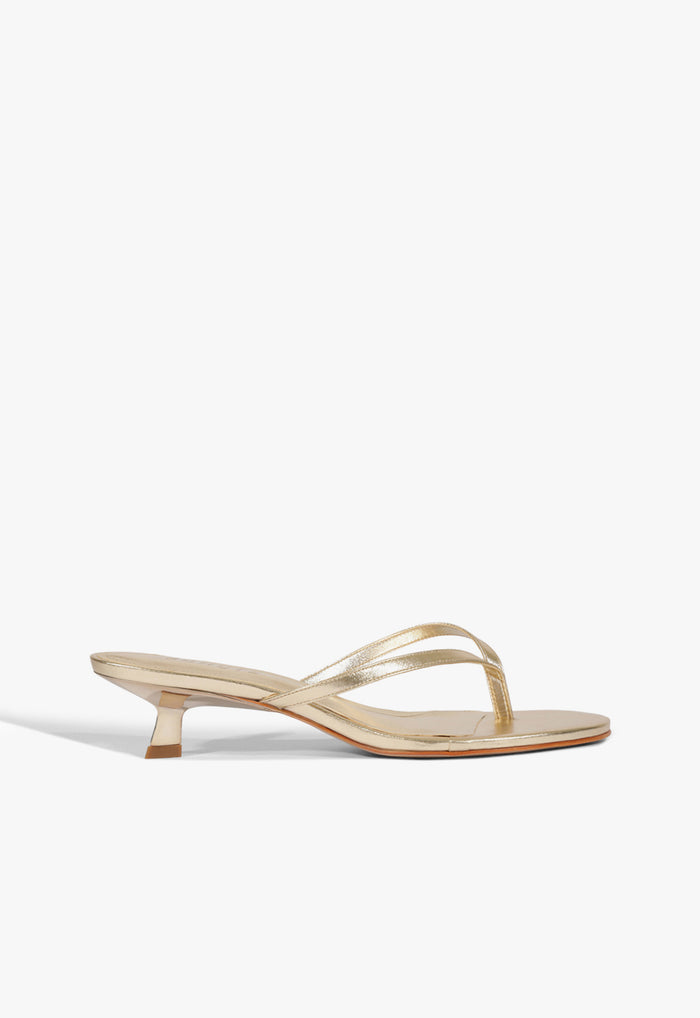 Carolyn Metallic Leather Sandal 5 Platinum Metallic - Schutz Shoes