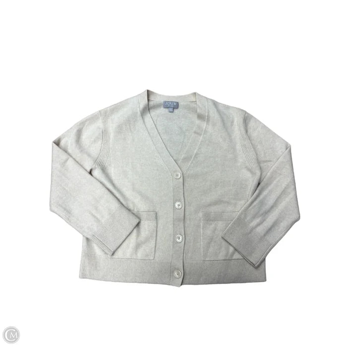 Cashmere Sweater Cardigan By J. Crew In Cream, Size: Xs