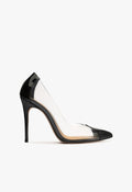 Cendi Pump 5 Black Patent Leather & Vinyl - Schutz Shoes