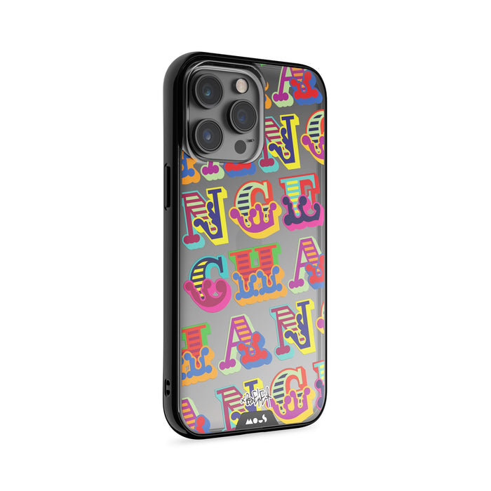 Clear Protective Phone Case Transparent Qi Wireless Charging Ben Eine Change Design Collabs | iPhone 15 Pro Max,iPhone 15 Pro