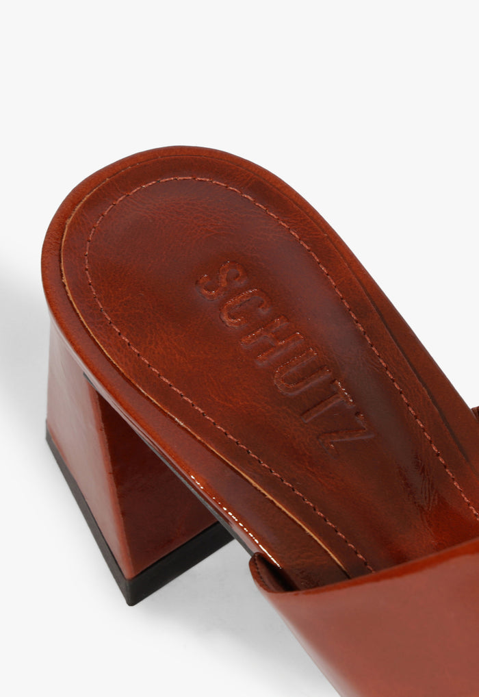Chantal Mid Patent Sandal - Schutz Shoes