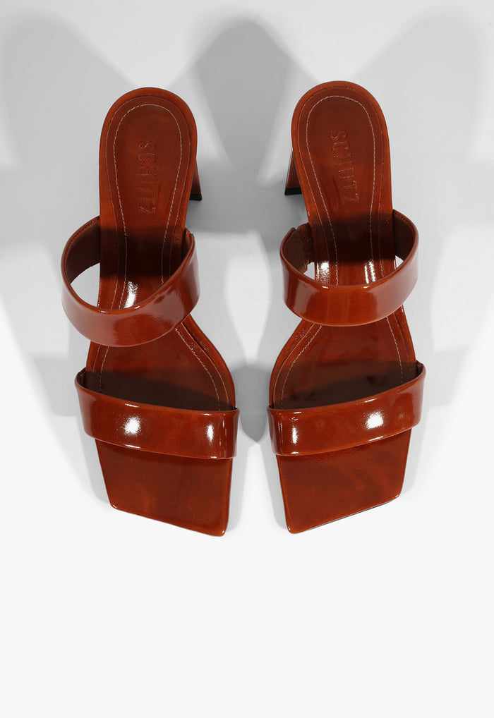 Chantal Mid Patent Sandal - Schutz Shoes