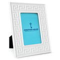 charade greek key frame 4x6 porcelain white - angle view