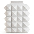 charade studded vase porcelain white - front view