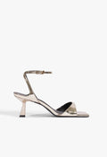 Ciara Mid Sandal 5 Platinum Metallic - Schutz Shoes