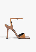 Ciara Patent Leather Sandal 5 Warm Toffee Patent - Schutz Shoes