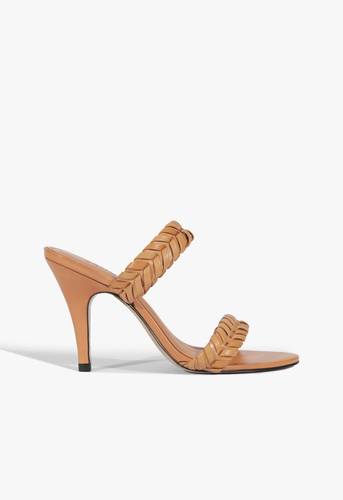 Cipri Mule Leather Sandal 5 Earth Clay Leather - Schutz Shoes