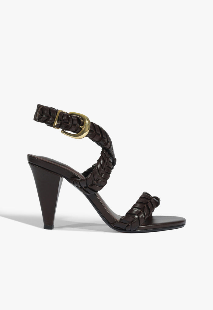 Cipri Sandal 5 Chestnut Brown Synthetic - Schutz Shoes