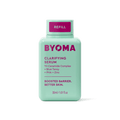 A BYOMA Clarifying Serum refill bottle in mint green.
