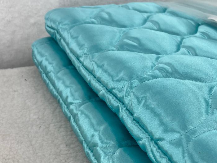 2 Tiffany Blue Satin 22x20