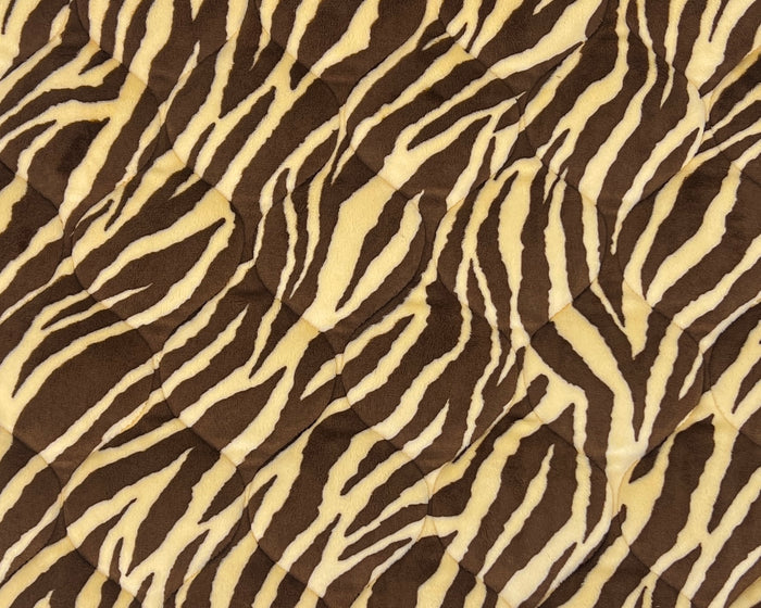 Golden zebra pattern dog bed from Fms Dog Beds, cozy and stylish pet bedding for small to medium dogs.