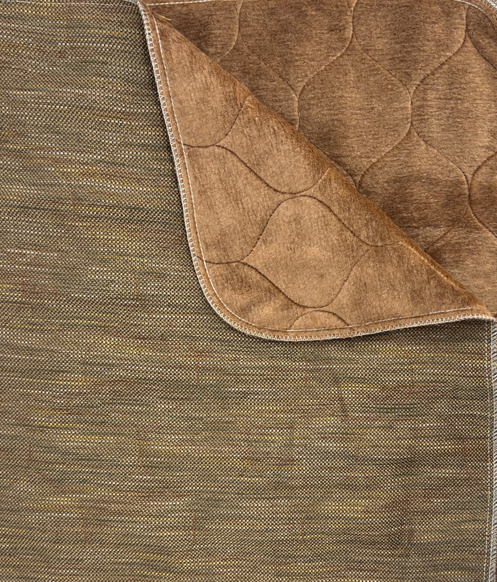 4.5' x 5' Tan Heather/Gold