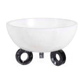 Mustique Black & White Disc Bowl - front view