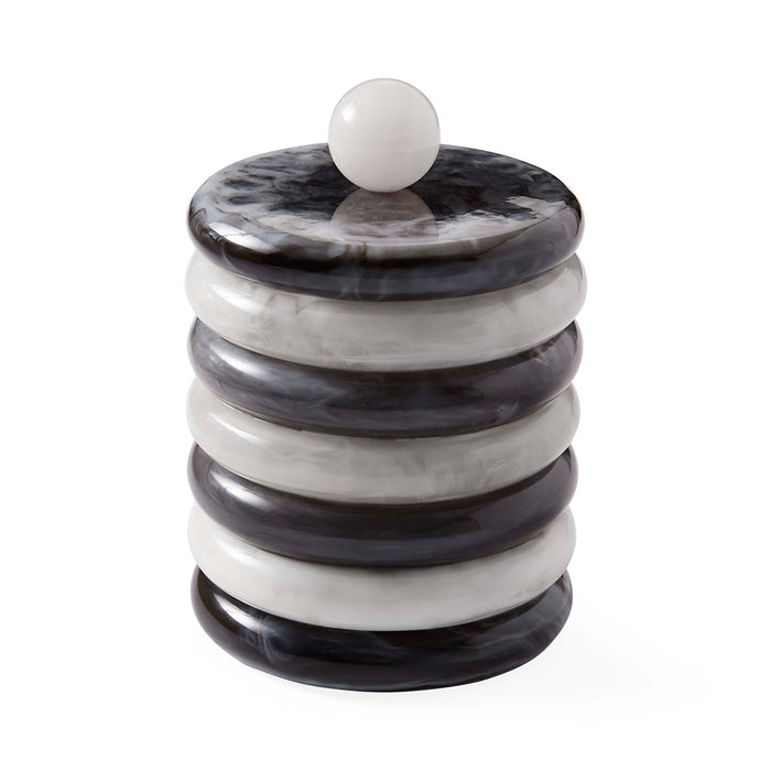Mustique Black & White Ice Bucket - front view