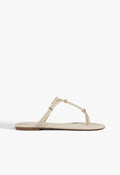 Cordelia Flat Sandal 5 Egg Shell Synthetic - Schutz Shoes