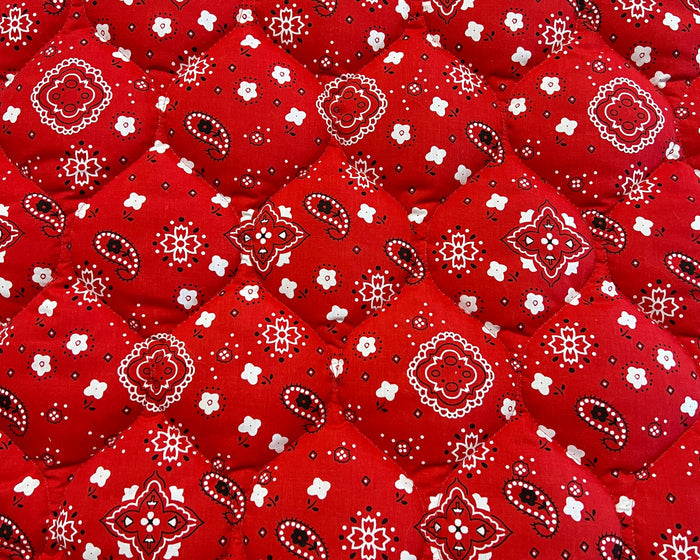 FMSDogBeds cotton dog bed with red bandana pattern, soft and comfortable for small to medium-sized dogs.