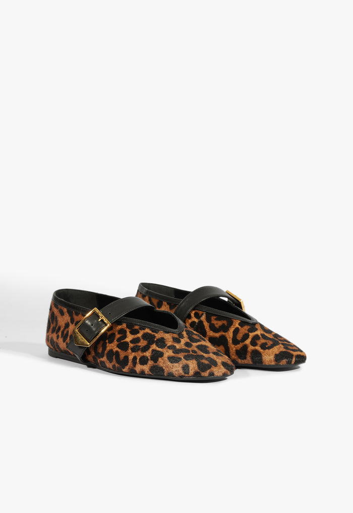 Courtney Buckle Hair Calf Flat - Schutz Shoes