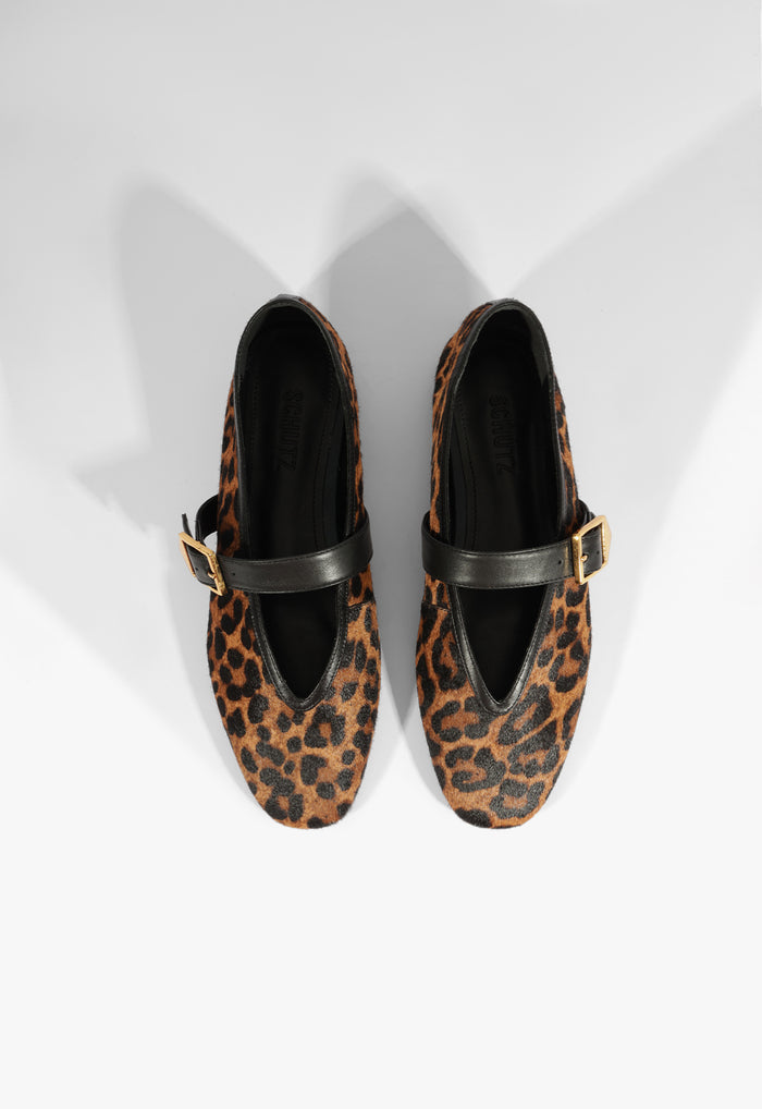 Courtney Buckle Hair Calf Flat - Schutz Shoes