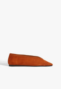 Courtney Suede Flat 5 Brown Suede - Schutz Shoes