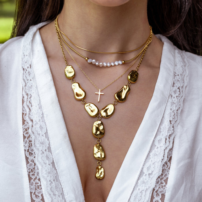 Cross Necklace Gold